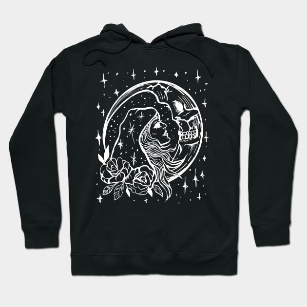 Sun Kissing the Moon Goth Witchy Hoodie by LunaElizabeth